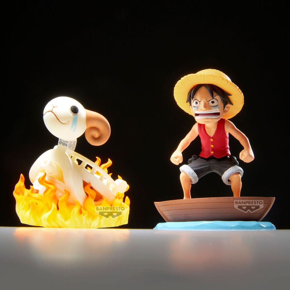 Banpresto One Piece WCF Log Stories PVC Statuen 2er-Pack Luffy & Going Merry Figur