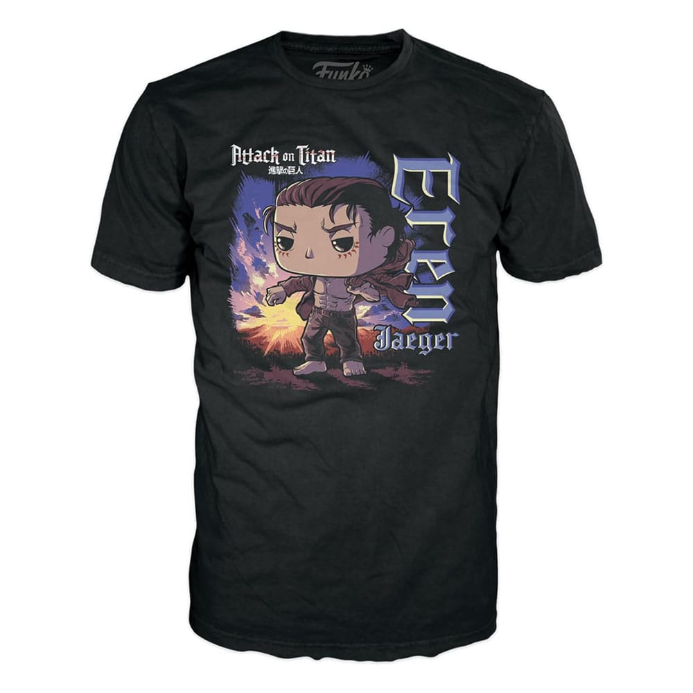 Funko Attack on Titan POP! & Tee Vinyl Figur & T-Shirt Set Eren w/ marks #1321