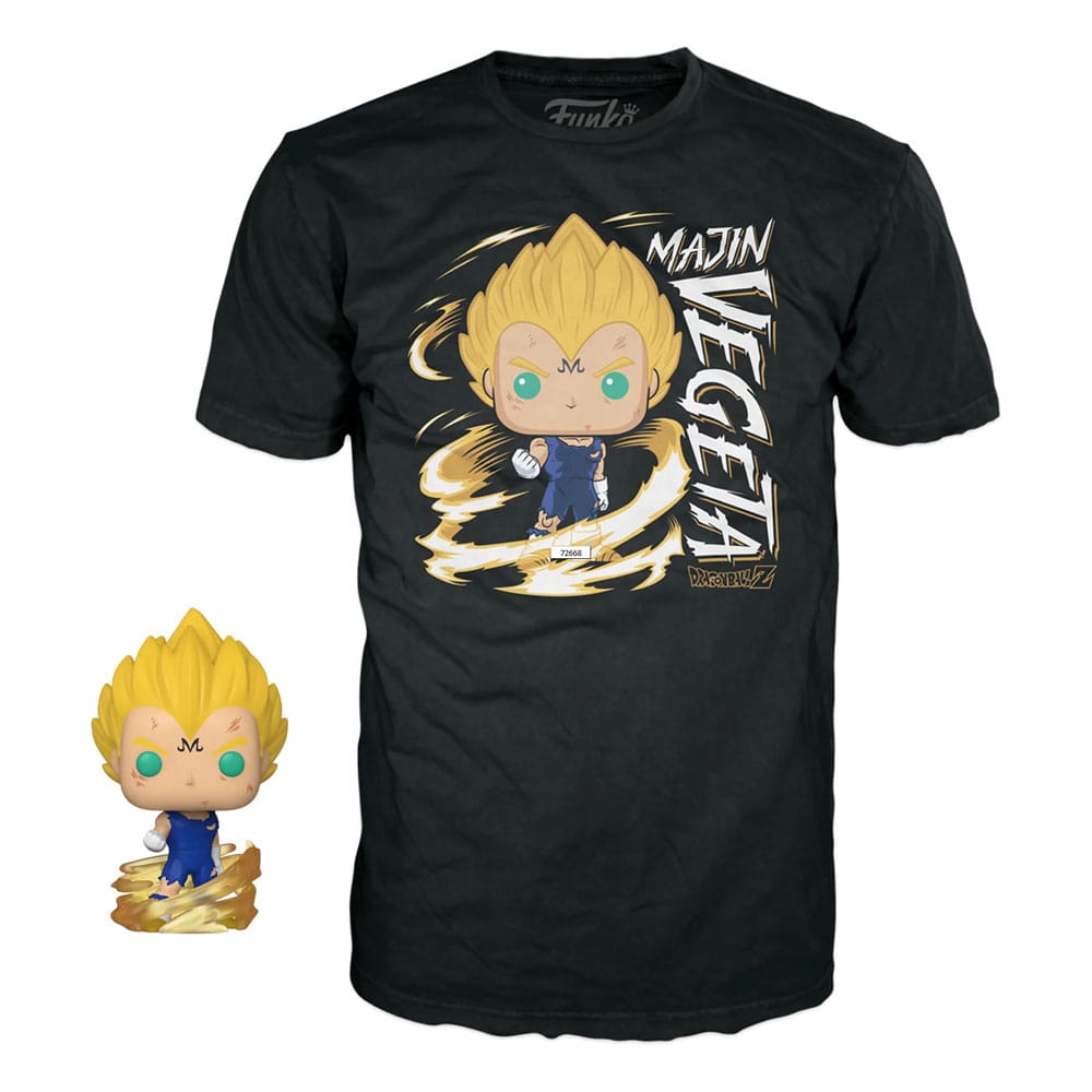 Funko Dragonball Z POP! & Tee Vinyl Figur & T-Shirt Set Majin Vegeta (Glow in the Dark) #862