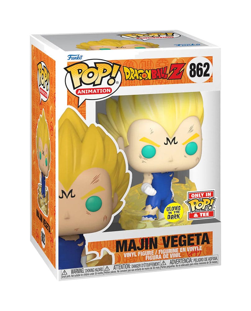 Funko Dragonball Z POP! & Tee Vinyl Figur & T-Shirt Set Majin Vegeta (Glow in the Dark) #862