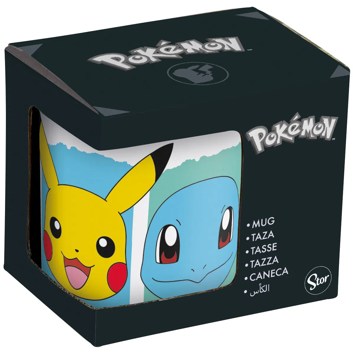 Pokémon Schiggy, Glumanda, Bisasam & Pikachu - Keramiktasse 325 ml