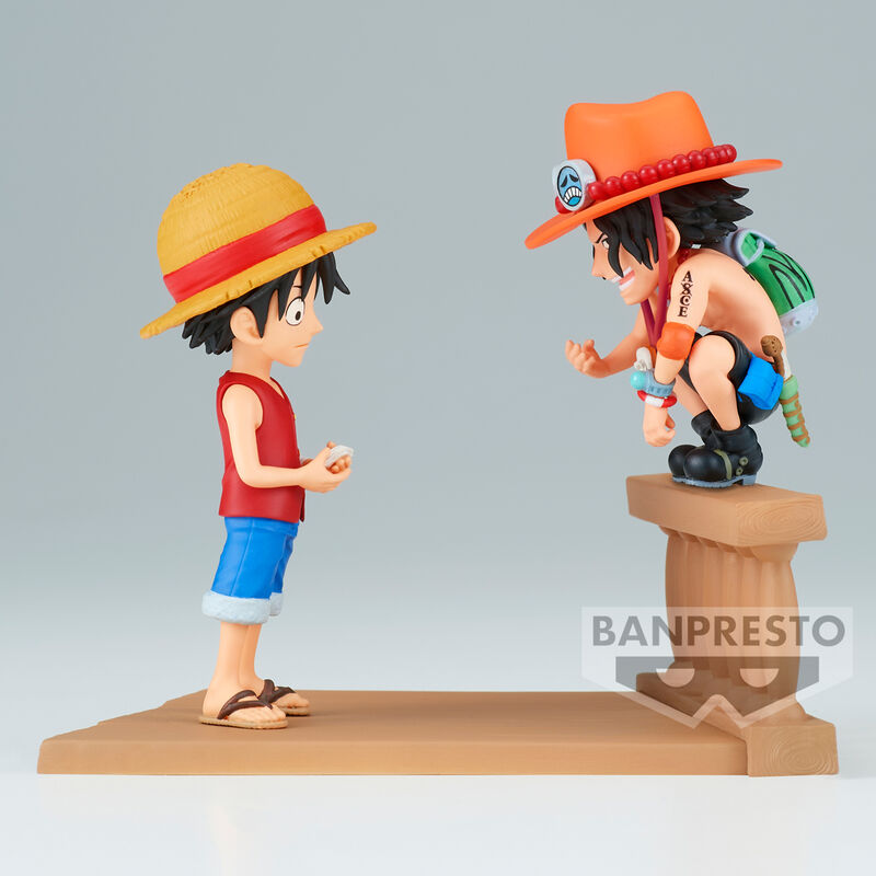Banpresto One Piece Monkey D Luffy & Portgas D Ace World Collectable Log Stories Figur