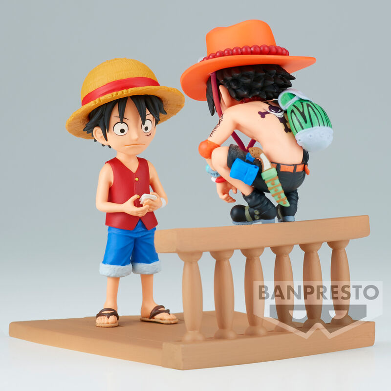 Banpresto One Piece Monkey D Luffy & Portgas D Ace World Collectable Log Stories Figur