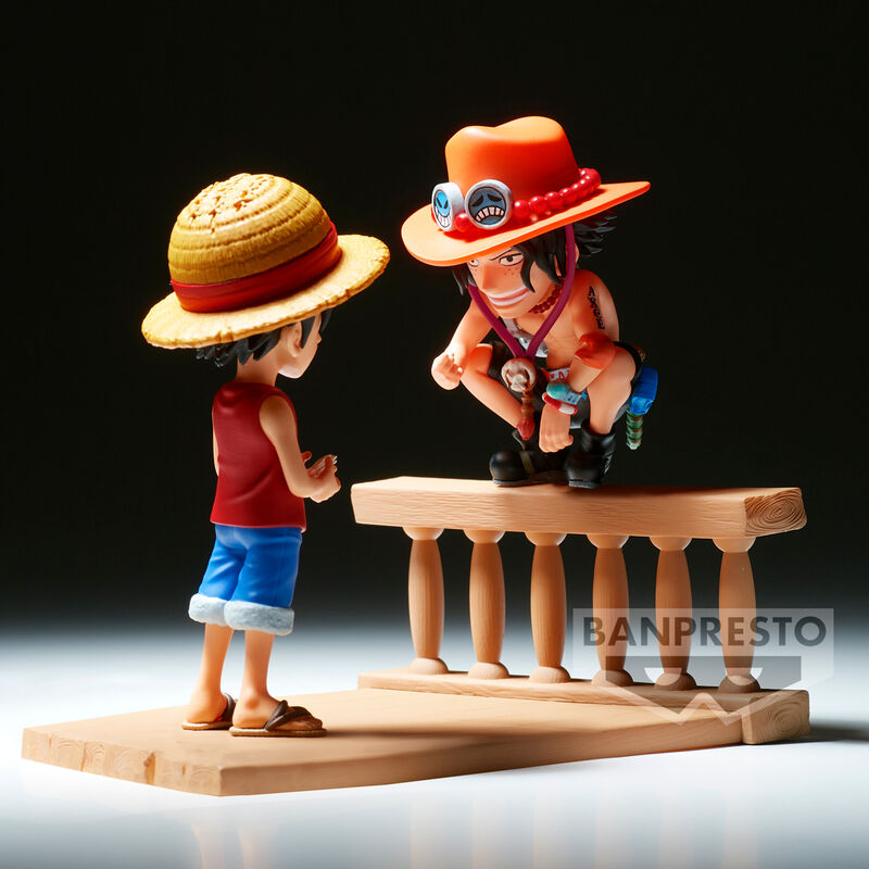 Banpresto One Piece Monkey D Luffy & Portgas D Ace World Collectable Log Stories Figur