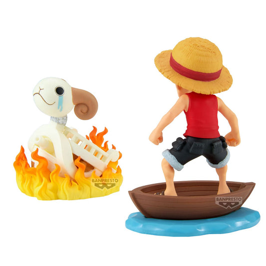 Banpresto One Piece WCF Log Stories PVC Statuen 2er-Pack Luffy & Going Merry Figur