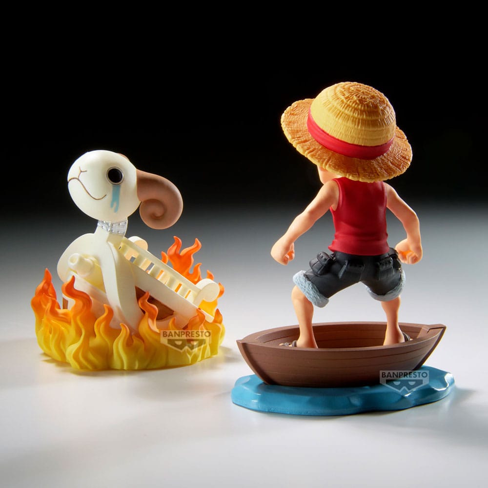 Banpresto One Piece WCF Log Stories PVC Statuen 2er-Pack Luffy & Going Merry Figur