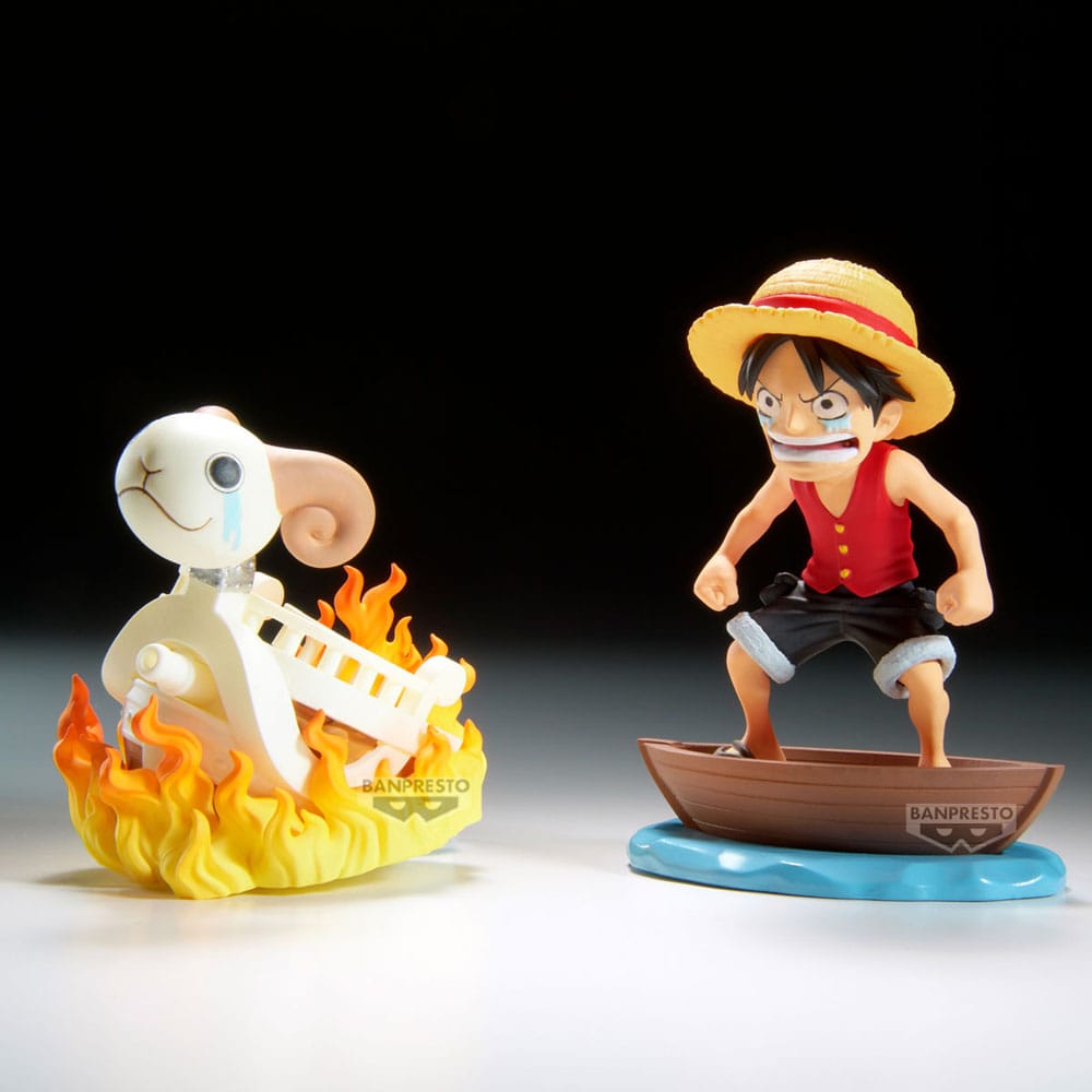 Banpresto One Piece WCF Log Stories PVC Statuen 2er-Pack Luffy & Going Merry Figur